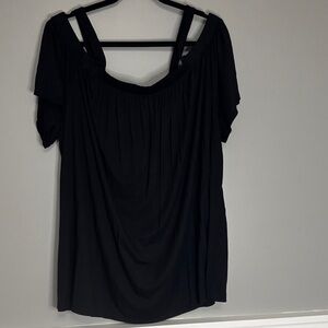 Lane Bryant Black Off-Shoulder Blouse
